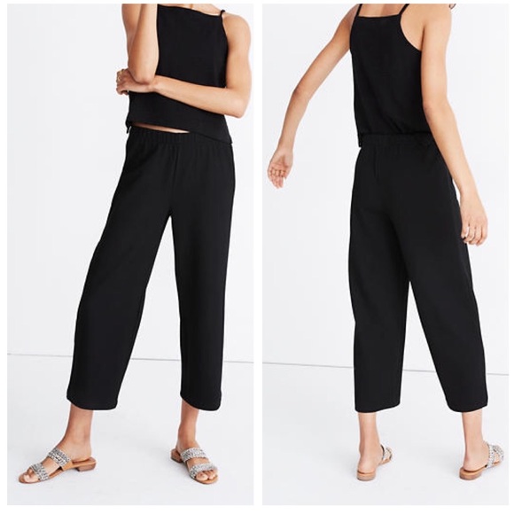 Madewell Ribbed Pull On Pants In Black 